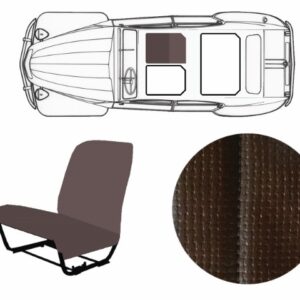 Bekleding stoel bruin skai RV ronde hoek