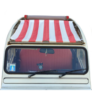 Zonnedak 2cv rood/wit